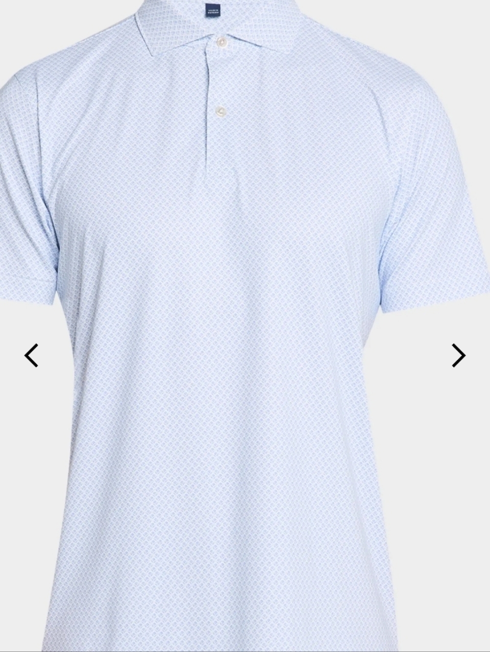 Peter Millar Pale Blue Micro-Pattern Polo